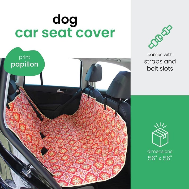 Molly Mutt 3-in-1 Back Seat Cover for Dogs, 100% Cotton Canvas Back Seat Hammock with Headrest Straps, Belt Slots, & Anchors, Non-Skid Cargo Area Cover, Machine Washable, No Harmful Chemicals, 56"x56" - Image 2
